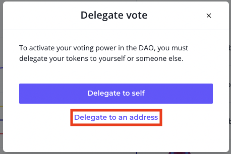 delegate to address button on Tally