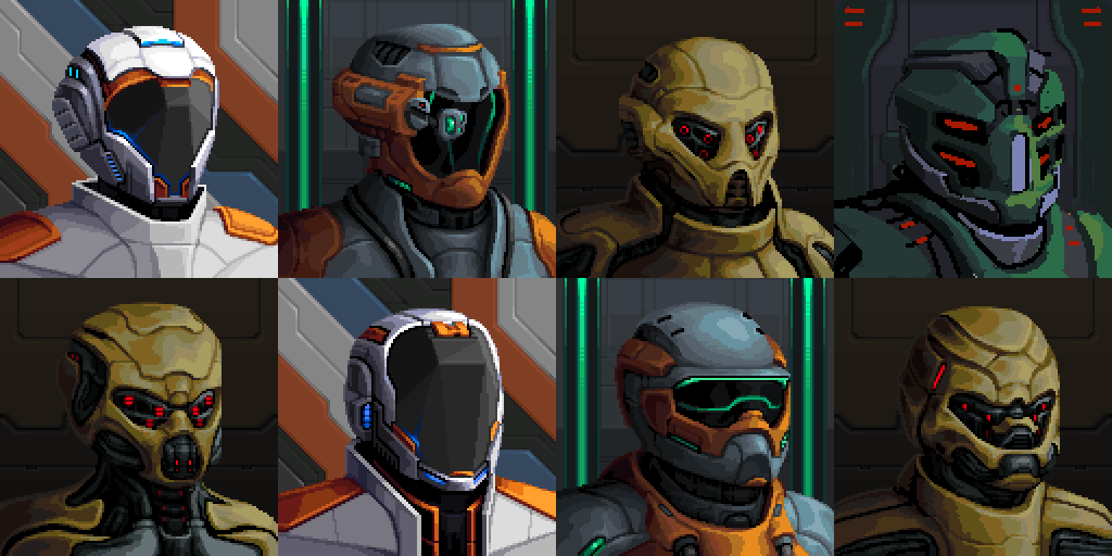Showcase of in-game avatars